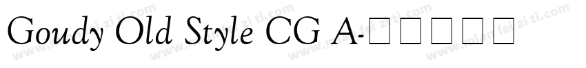 Goudy Old Style CG A字体转换